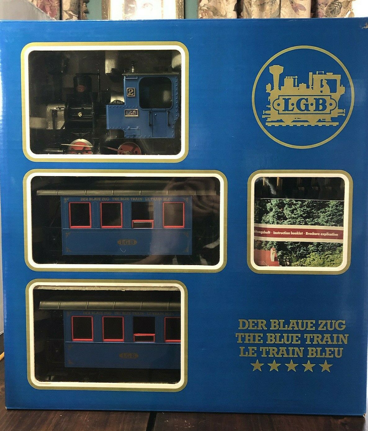 Lgb 20301 Bz Blue Train Steam Locomotive Track Transformer Wires G-scale Vtg1983