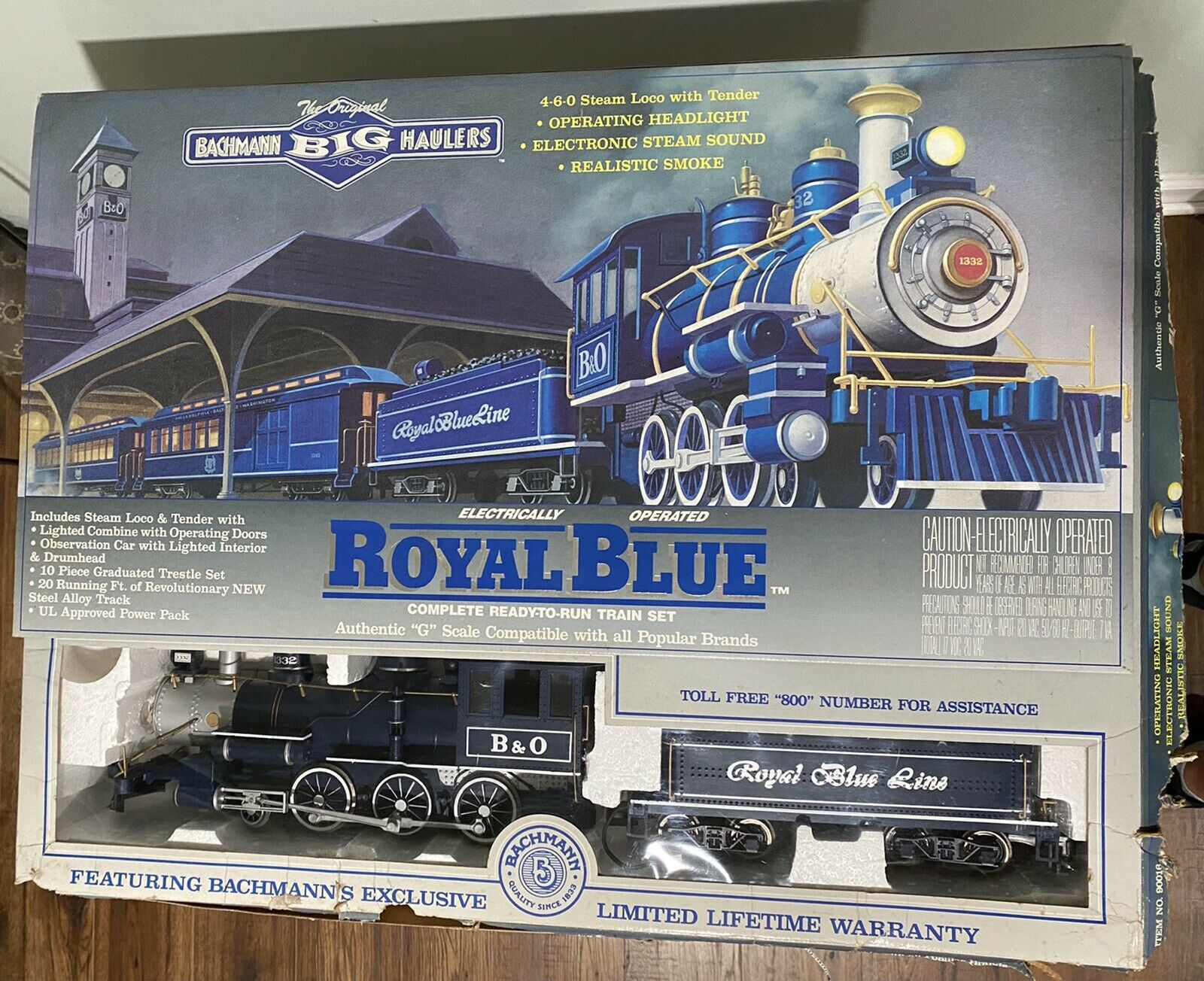 Bachmann 90016 Royal Blue G Gauge Steam Train Set