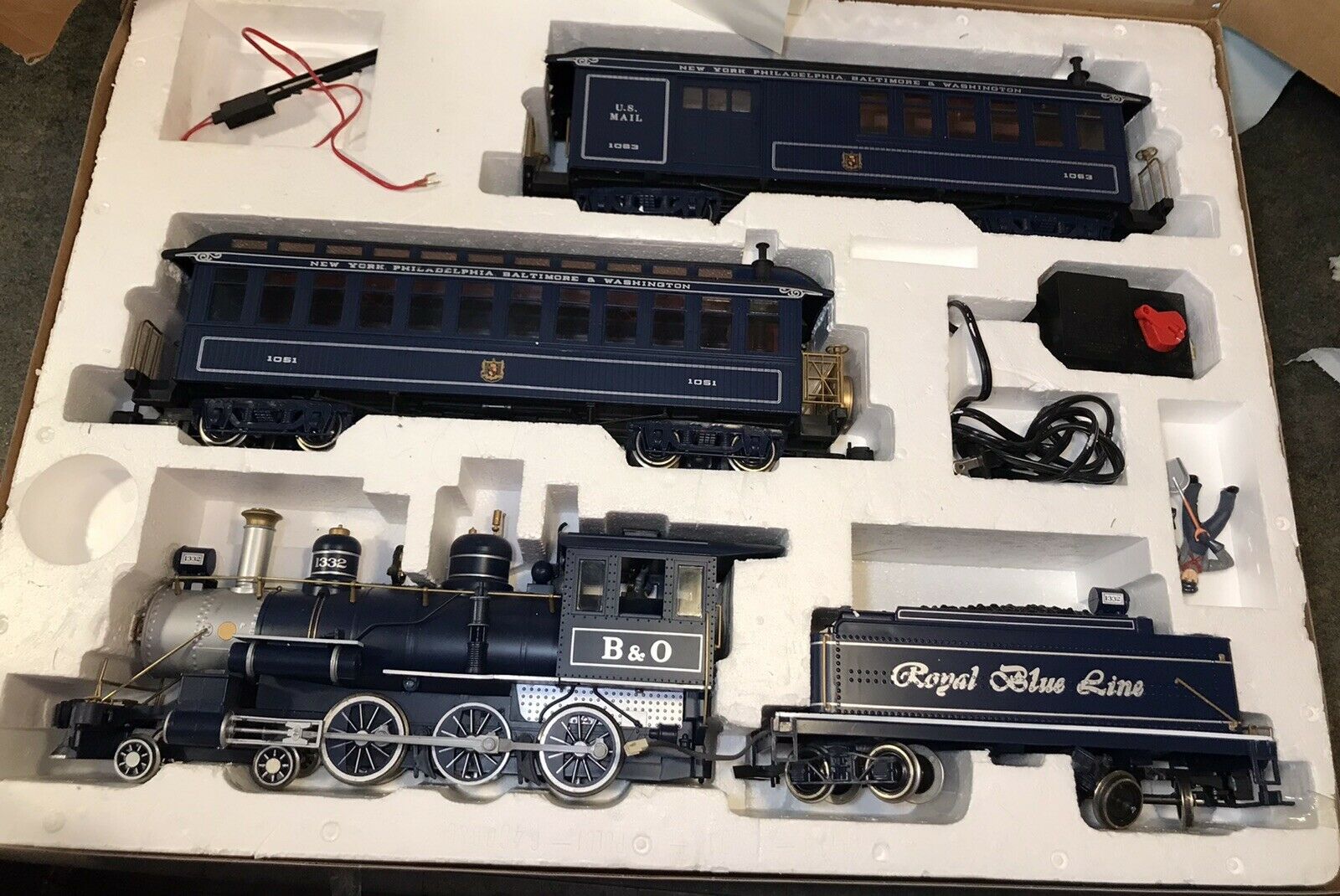Bachmann Royal Blue B&o Locomotive Big Haulers G Scale Train Set *see Details*