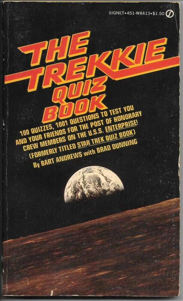 Star Trek The Trekkie Quiz Book Paperback 1977 Signet Fine+