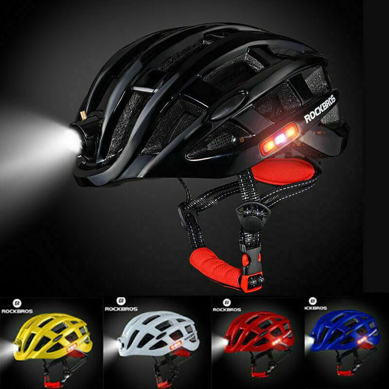 Rockbros Outdoor Sport Cycling Bike Helmet Usb Rechargeable Light Size 57-62cm