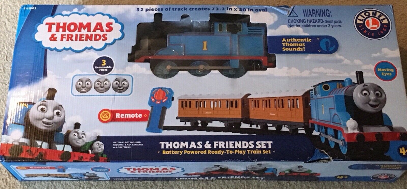 Lionel ~ 7-11903 Thomas & Friends Ready-to-play Battery Powered Train Set *2018*