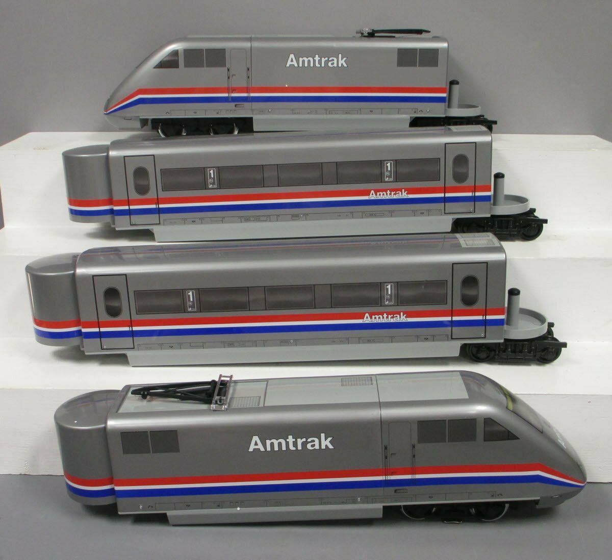 Lgb 91950 G Amtrak Aba High Speed Electric Train Set W/extra Car Ex