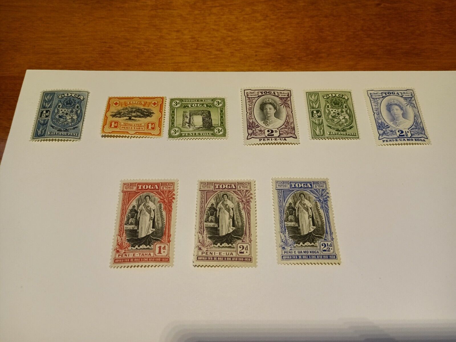 Tonga Stamps 1897 - 1938 Mh ( 9 )