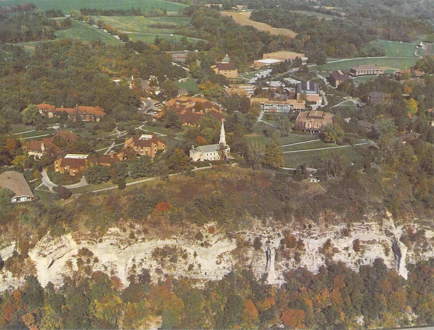 Il Elsah - Principia College  - Aerial View - 5x7 Dexter Press Postcard