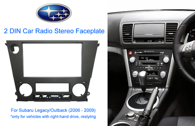2 Din Car Radio Stereo Faceplate For Subaru Legacy/outback (2006 - 2009) Rhd