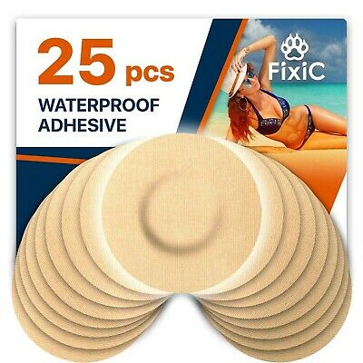 Fixic - Freestyle Libre Adhesive Patches 25 Pcs - Good For Enlite - Color Tan