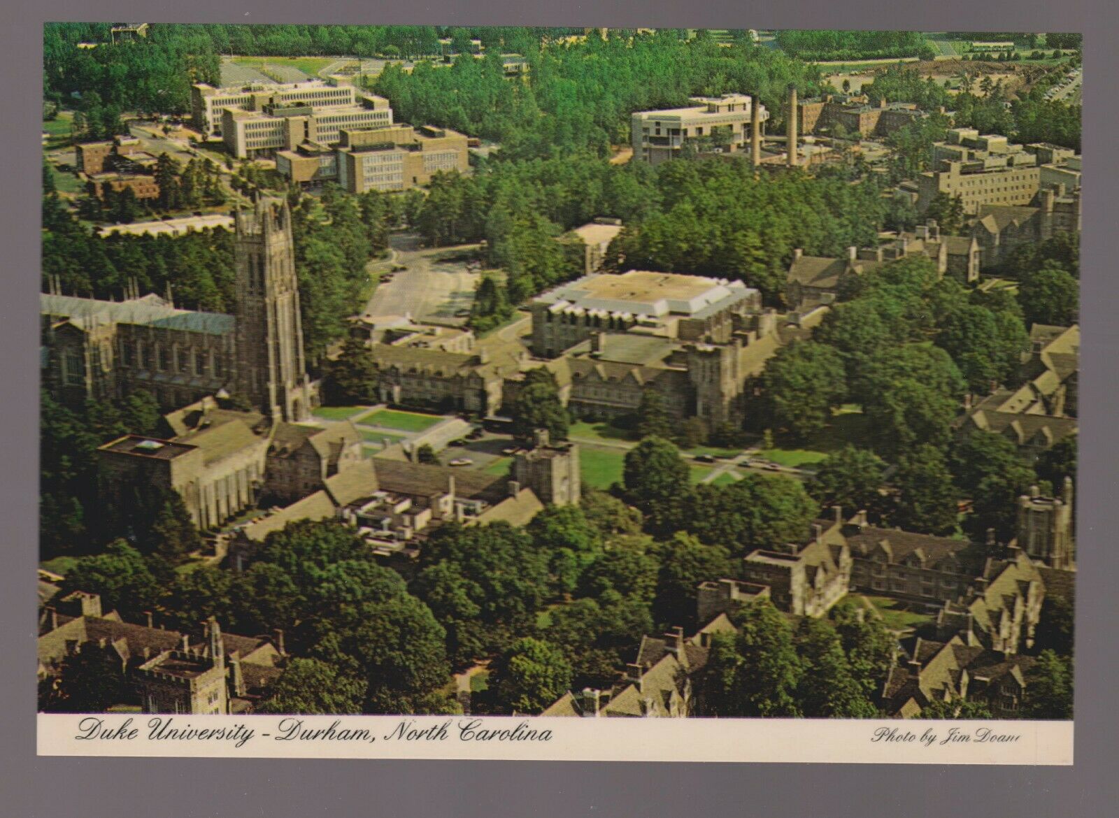 Aerial View - Duke University - Durham, Nc     Continental Postcard