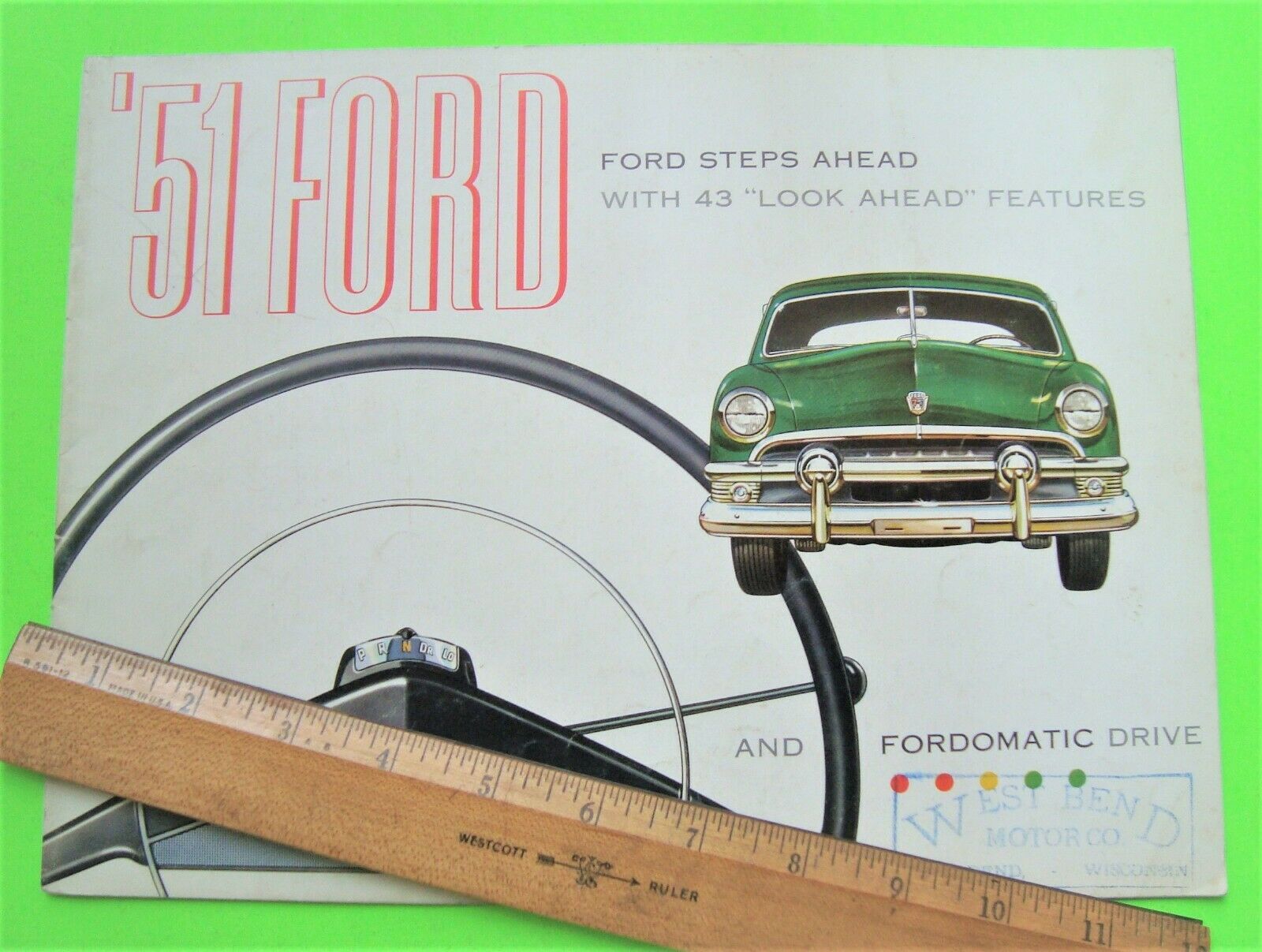 1951 Ford Full Line Big Dlx Color Brochure 28-pgs Convertible Woodie Crestliner