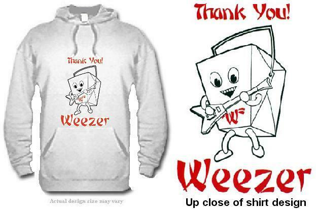 Rare Vintage Weezer Chinese Take Out Hoodie Hooded Sweatshirt Adult 2xl New