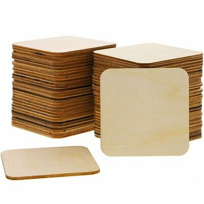 Bright Creations 60-pack Unfinished Wood Square Cutout Pieces For Diy, 3 Inches