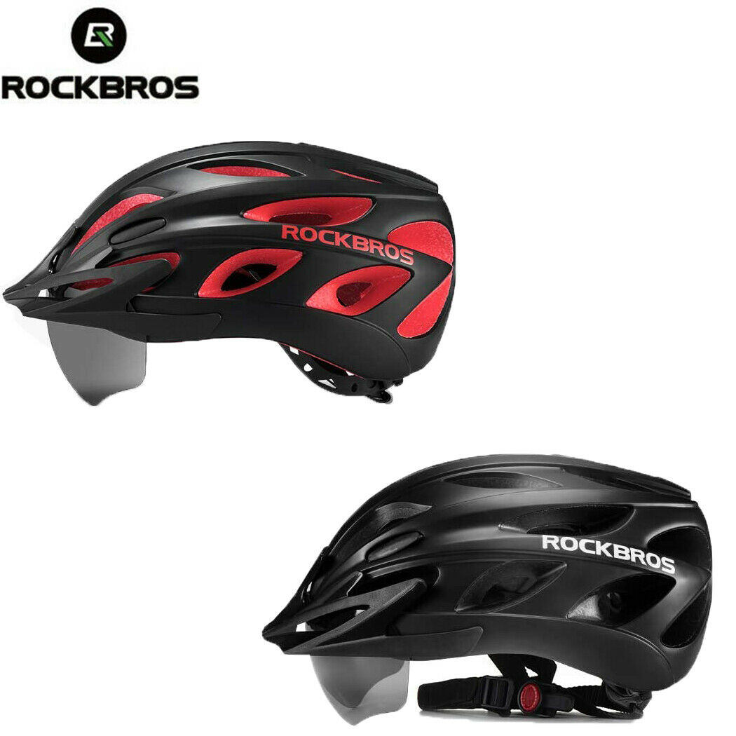 Rockbros Bike Helmet With Removable Goggles & Sun Visor Sports Cycling Helmets