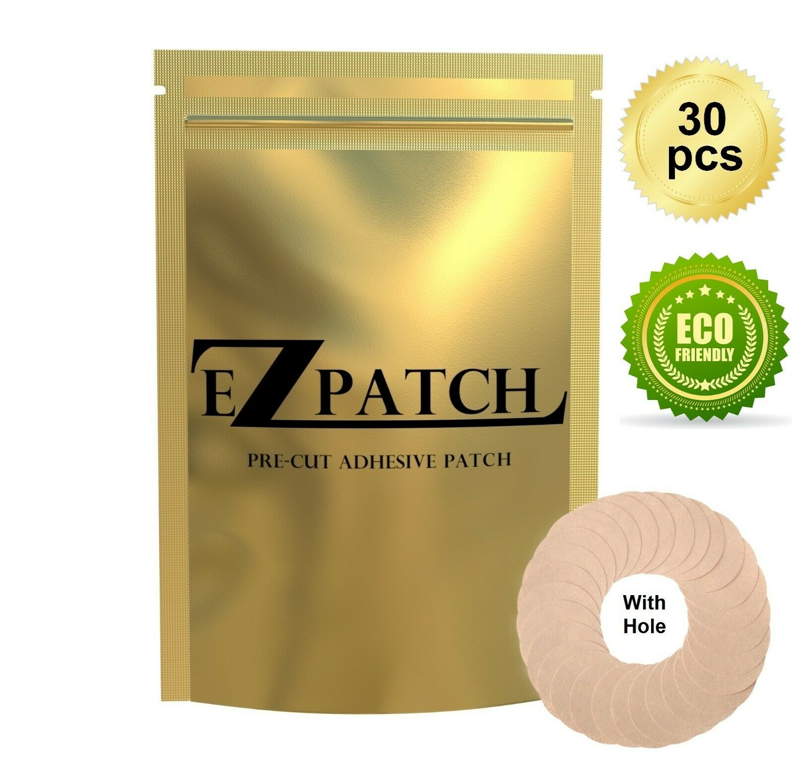 Ezpatch Adhesive Patch For Freestyle Libre With Hole - Pack Of 30