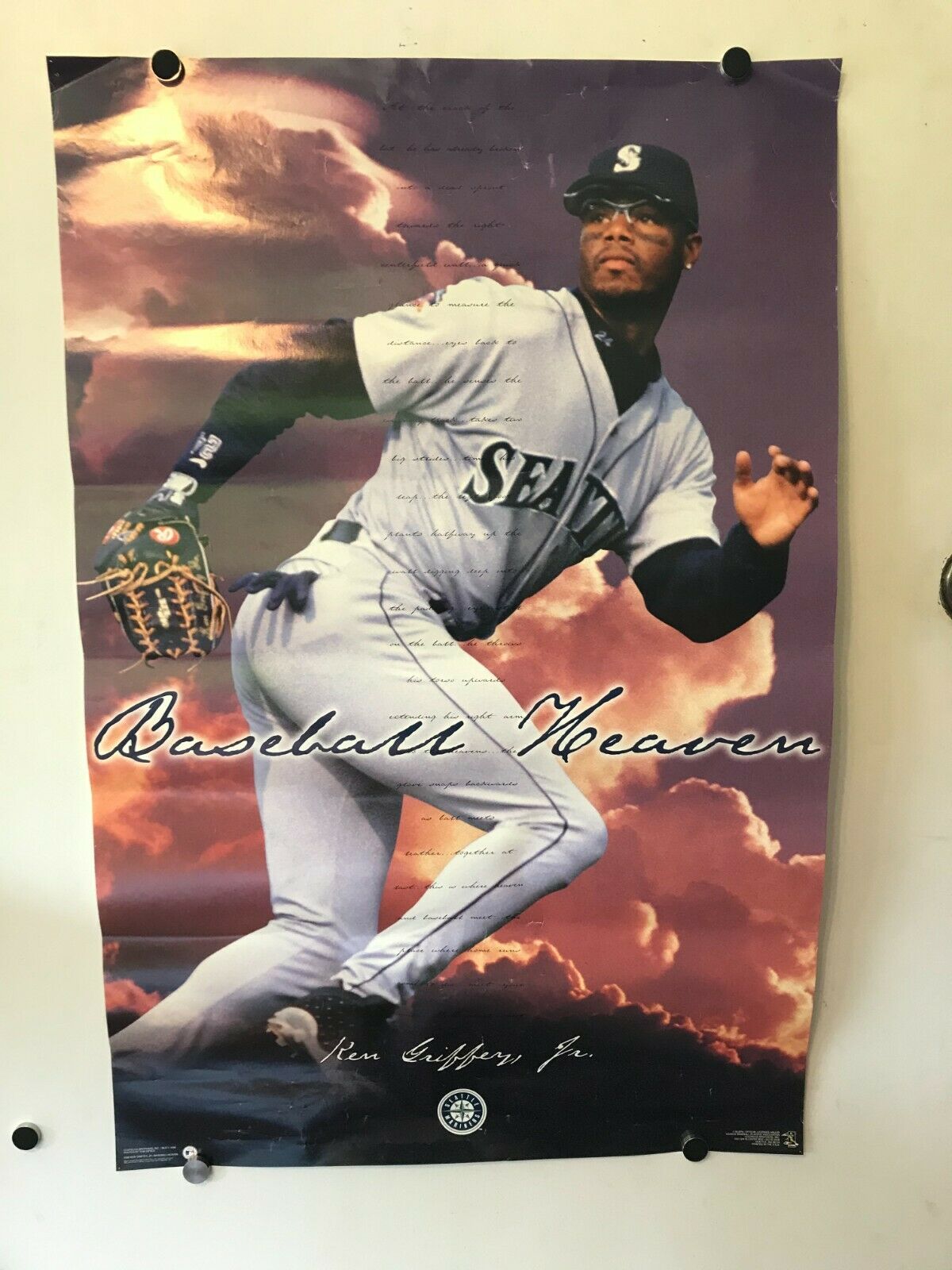 Ken Griffey Jr Baseball Heaven Poster Costacos Brothers 1998 #6280 23" X 34 3/4"