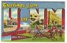 Large Letter Linen-greetings From U Of Nm Albuquerque,new Mexico 1937