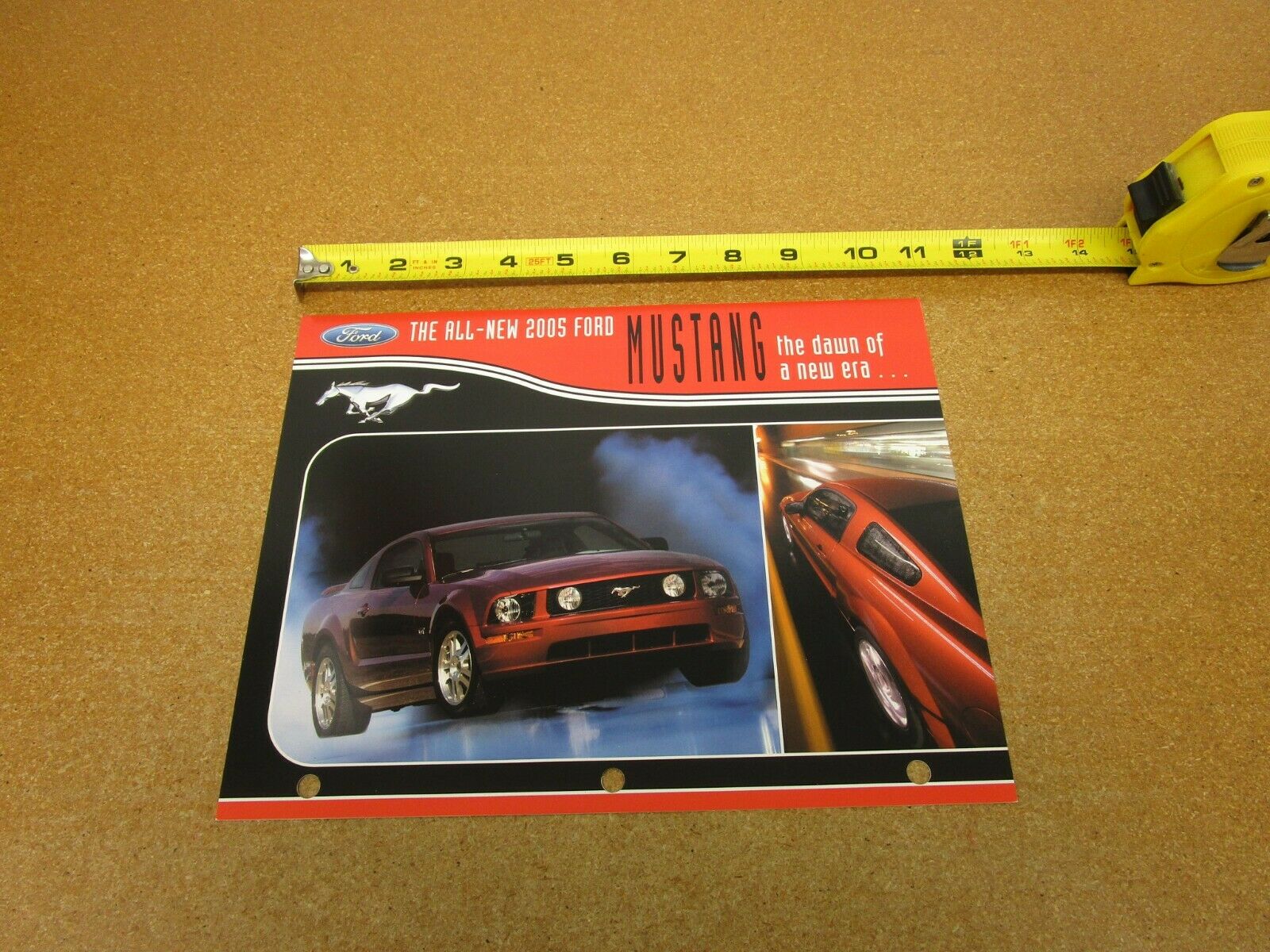 2005 Ford Mustang Sales Brochure Single Page Sheet Literature Original Hero Card