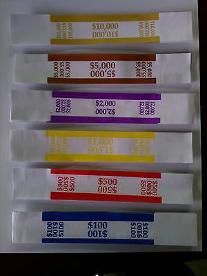 500 - Combination Currency Bands - You Choose What Ships - Money Straps Mix
