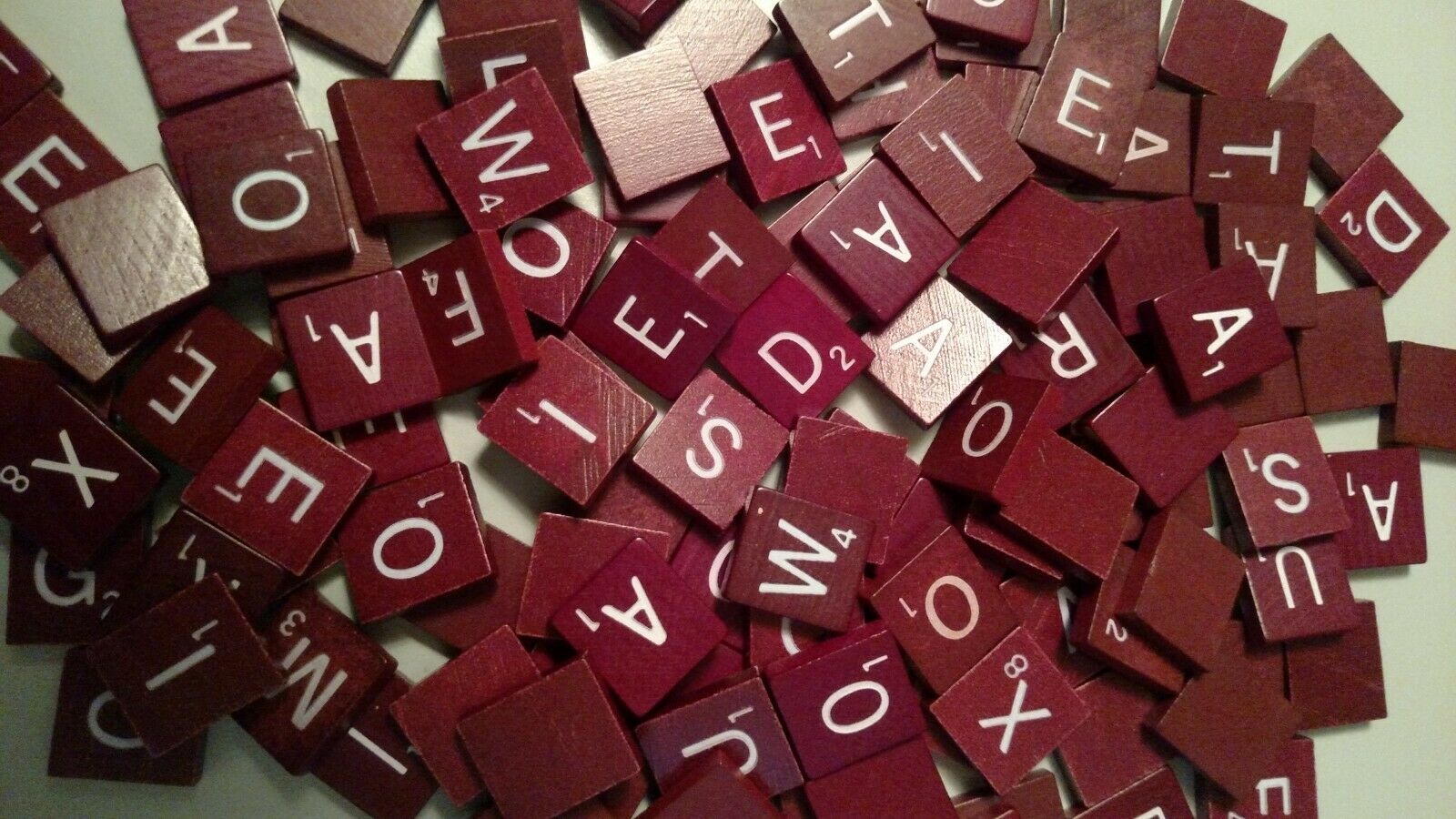 Replace Lost Scrabble Tiles - Natural Wood, Maroon, Red, Burgundy, Black, Blue