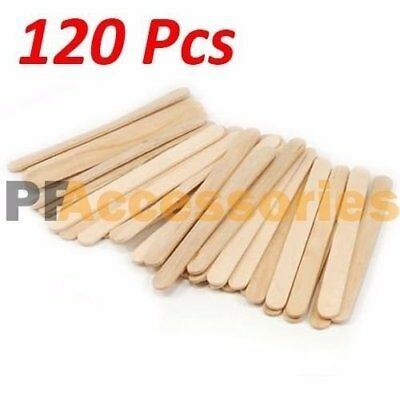 120 Pcs Flat Natural Wood Craft Sticks Popsicle Sticks Bulk 4-1/2" X 3/8" Lot