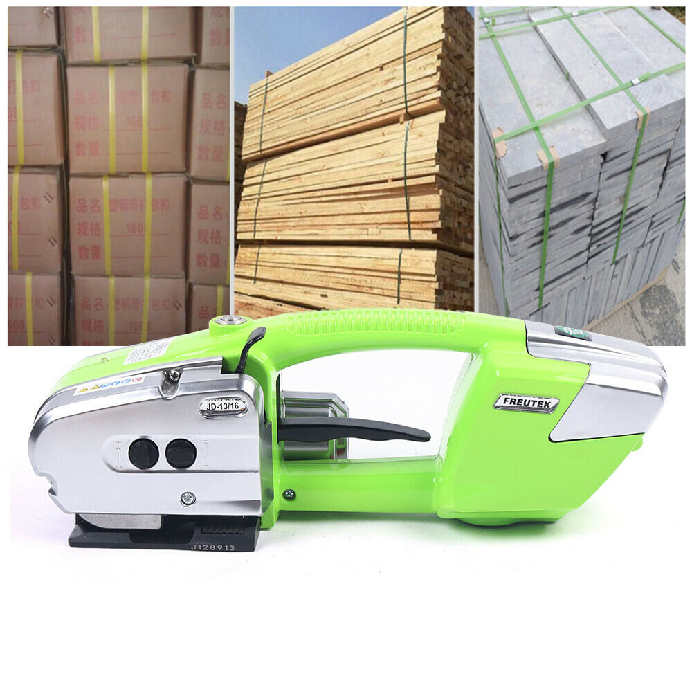 110v Jd16 Portable Electric Strapping Machine Plastic Pp Belt Strapper + Battery