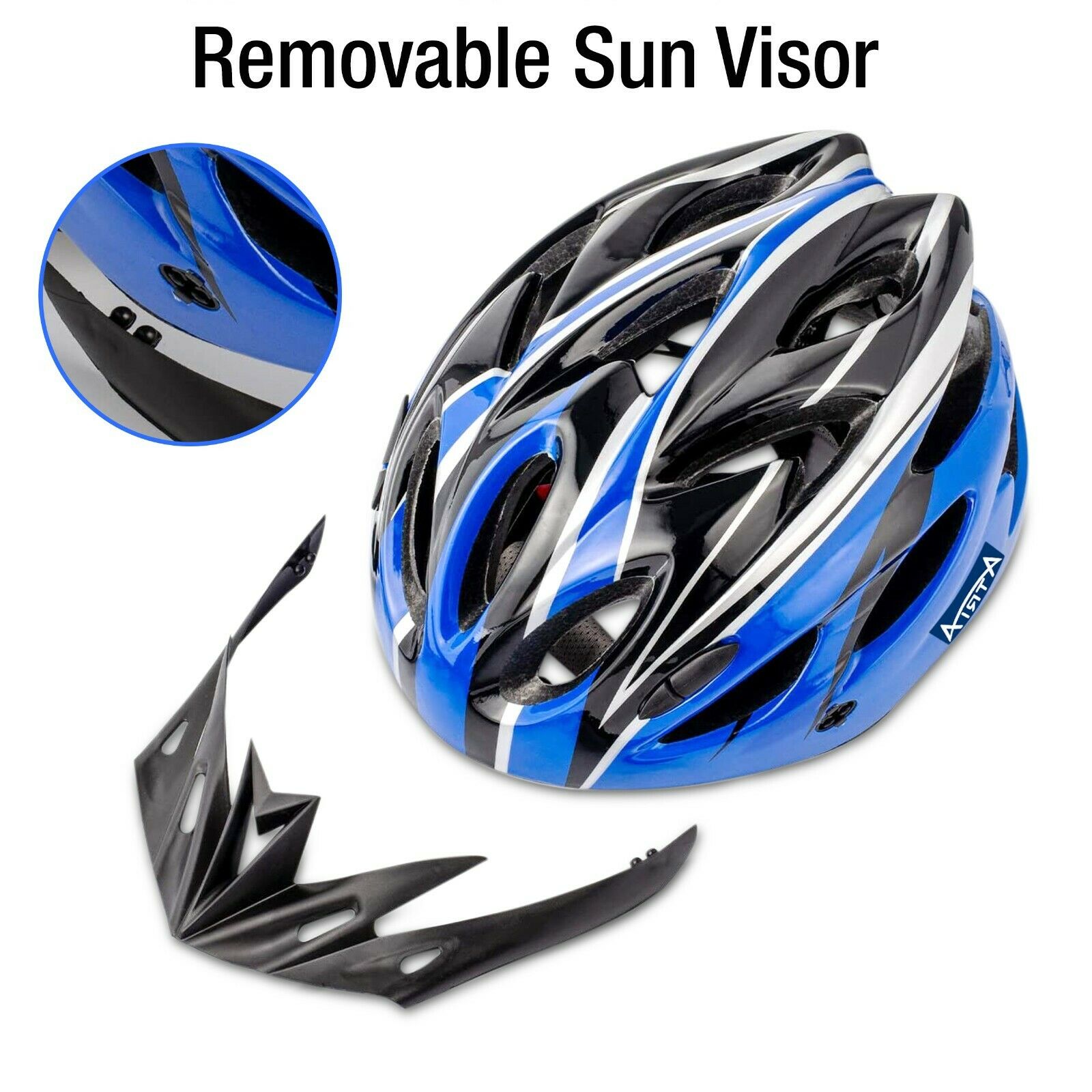 Usa Cycling Bicycle Adult Men Womens Bike Helmet With Visor Mountain Shockproof