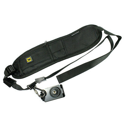 Shoulder Sling Strap Belt For Dslr Digital Slr Camera With Pocket - Black
