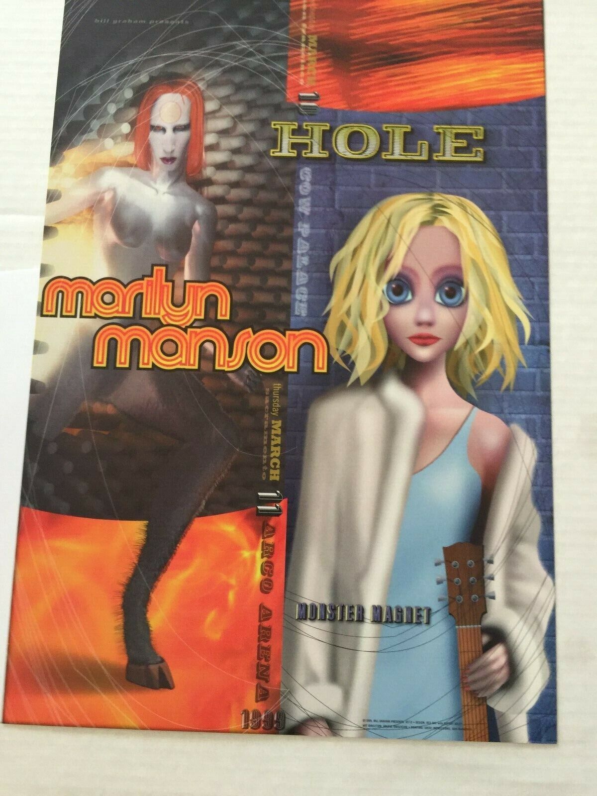 Bgp Hole And Marilyn Manson Concert Poster