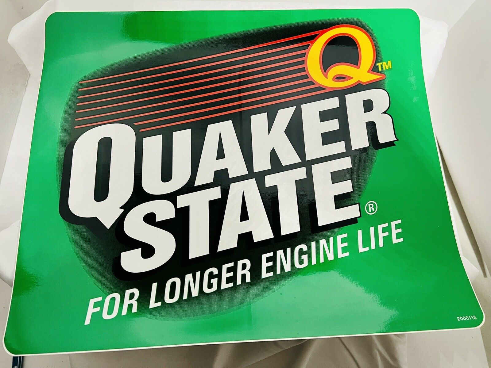 Quaker State Oil Glossy Vinyl Decal Large 14 X 12 2000115 Circa 80s Rare Size