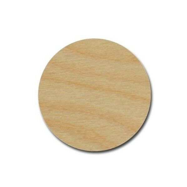 Circle Shape Unfinished Wood Craft Cutouts Laser Cut Discs Variety Of Sizes
