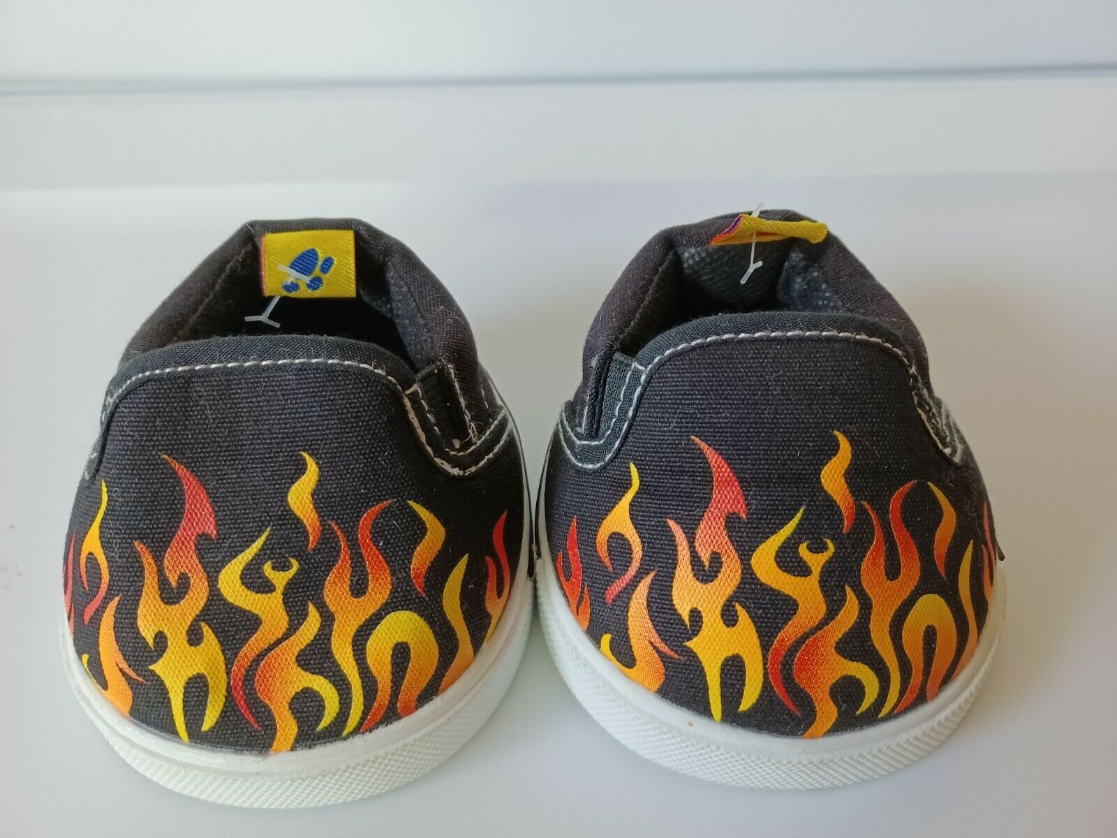 Build A Bear - Black Shoes With Flames On Front - Genuine Build-a-bear Accessory