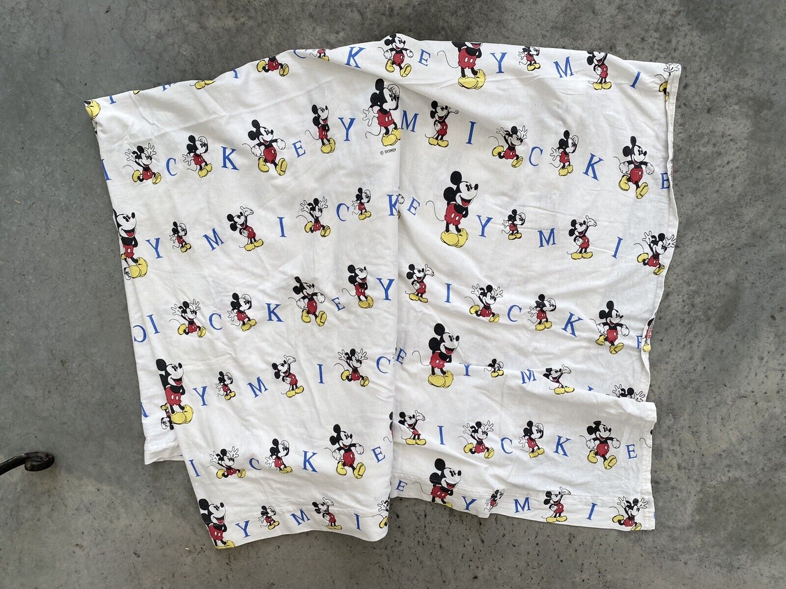 Vintage Disney Sheets Twin Individual Mickey Mouse 66 Inches X 101 Bedding