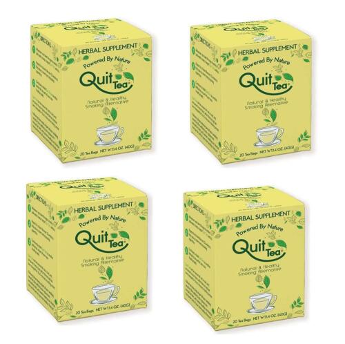 Quit Tea 7fa8zr1 Stop Smoking Aid Tea Bags 20ct 4-pack Natural Healthy Herbal