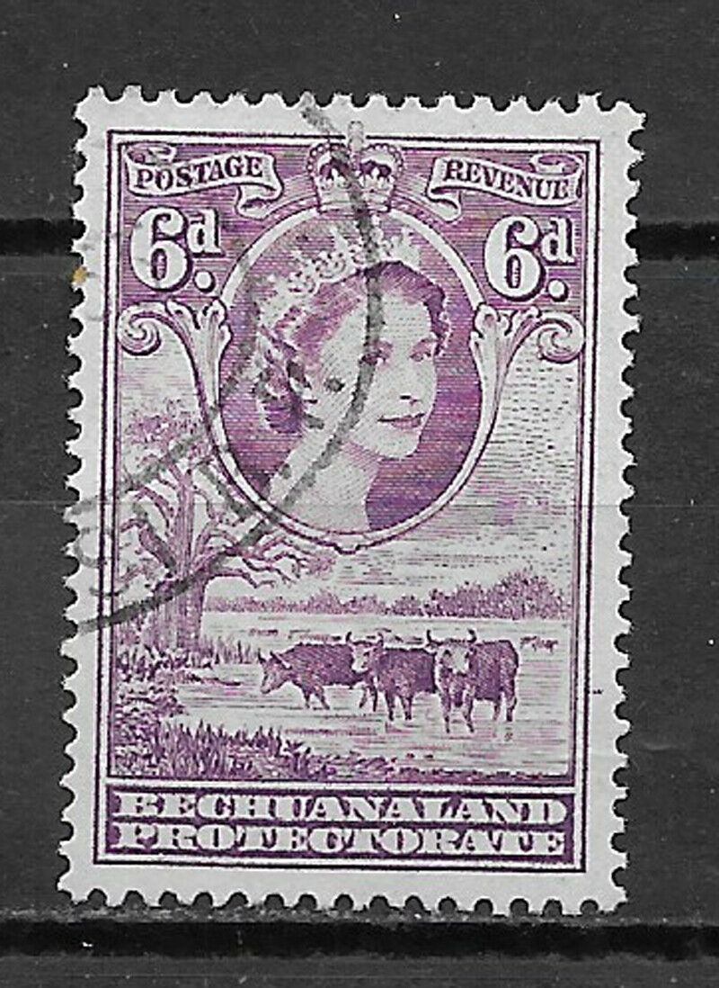 Bechuanaland Protectorate , Elizabeth Ii , 1955/58 , 6p Stamp , Used