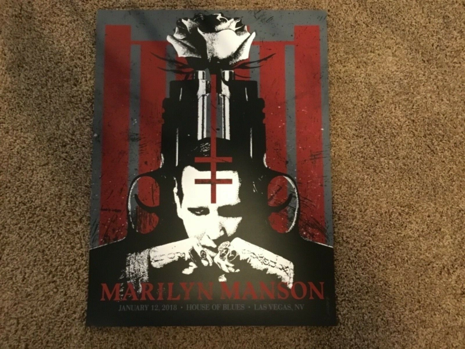 Marilyn Manson Heaven Upside Down Lithograph / Artist Signed #7/30