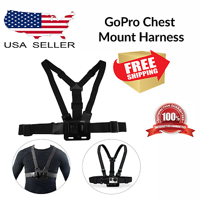 Chest Strap Mount Harness Belt Elastic Body For Gopro Hero 8 7 6 5 4 3+ 3 2 1