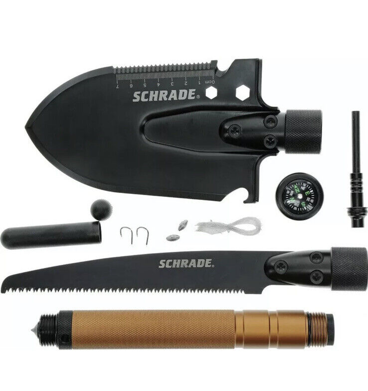 Schrade Shovel/saw Combo Kit, Black Oxide Coating, Aluminum Handle 1124292