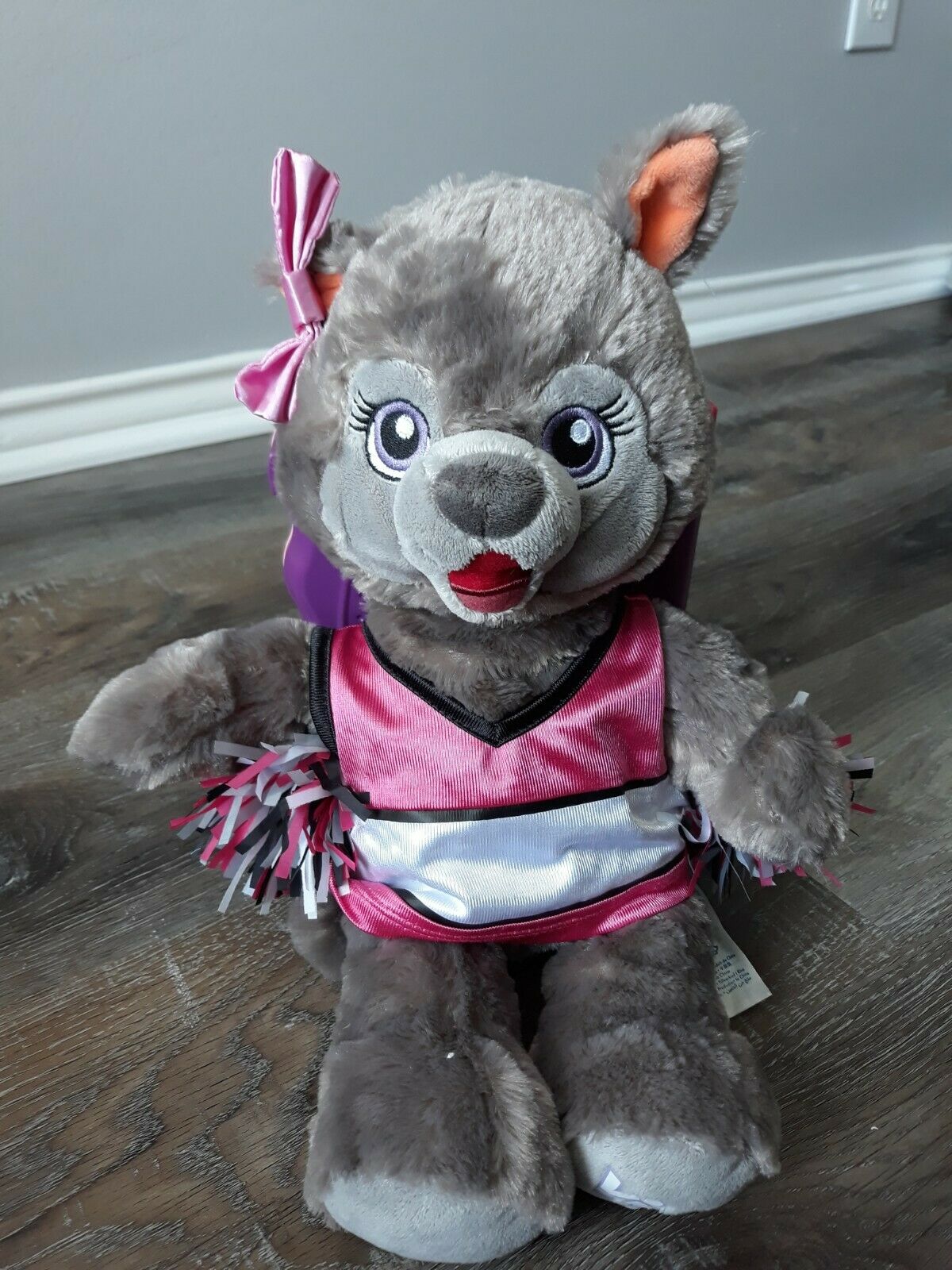 Build A Bear 17" Violet The Wolf From Great Wolf Lodge With Cheerleader Outfit